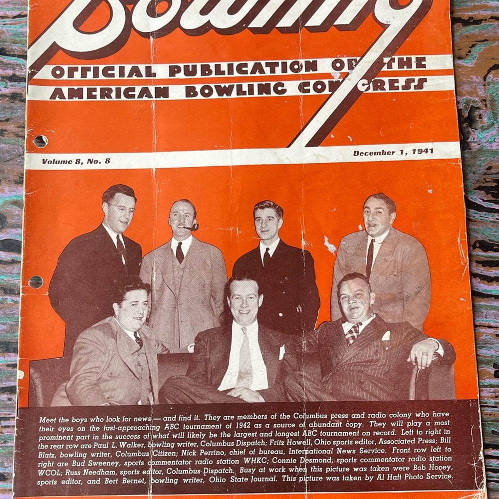 Vintage December 1941 Bowling Magazine: